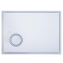 Specchio da Bagno con Illuminazione a LED e Interruttore Touch in Vetro e Alluminio 80x3x60 cm 