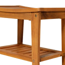 Sgabello Panchina da Bagno e Doccia in Legno di Acacia 53x35x43 cm 