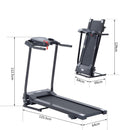 Tapis Roulant Elettrico con Schermo LCD Pieghevole 0.75 HP Nero 