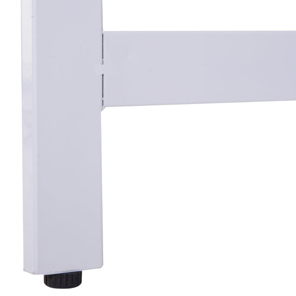 prezzo Platzsparender Klapptisch aus Holz und weißem Stahl und Eiche 169,5 x 62,5 x 75 cm