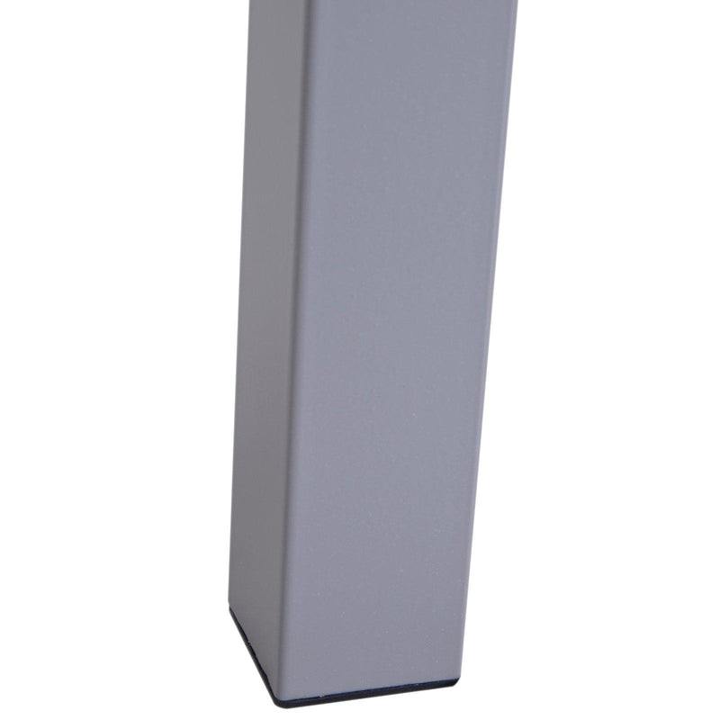 Set da Pranzo con Tavolo Estensibile 4 Sedie Acciaio e Legno Grigio 