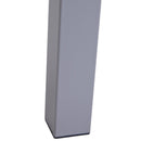 Set da Pranzo con Tavolo Estensibile 4 Sedie Acciaio e Legno Grigio 