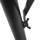 Tavolino Sospeso da Balcone Regolabile in Ferro Nero 60x45x50 cm 