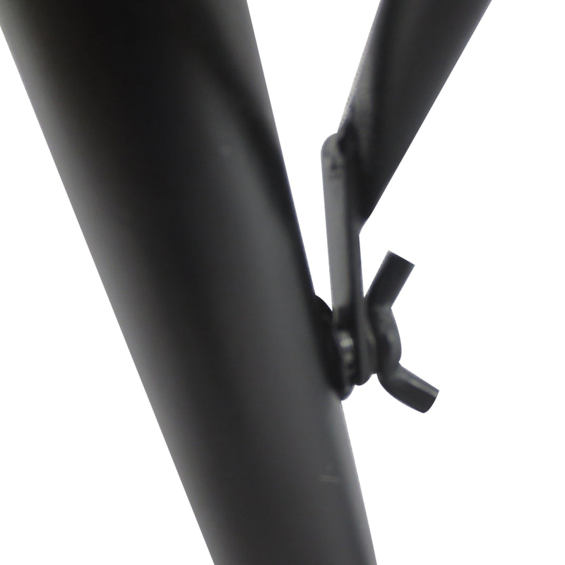 Tavolino Sospeso da Balcone Regolabile in Ferro Nero 60x45x50 cm 