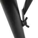 Tavolino Sospeso da Balcone Regolabile in Ferro Nero 60x45x50 cm 