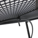 Tavolino Sospeso da Balcone Regolabile in Ferro Nero 60x56.5x45 cm 