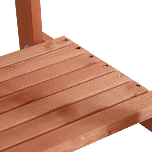 Garten-Couchtisch aus Holz mit zwei Regalen 50 x 50 x 60 cm sconto