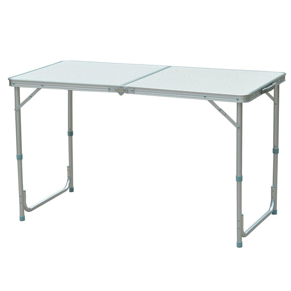Verstellbarer klappbarer Picknick-Campingtisch aus Aluminium 120x60x54/70 cm acquista