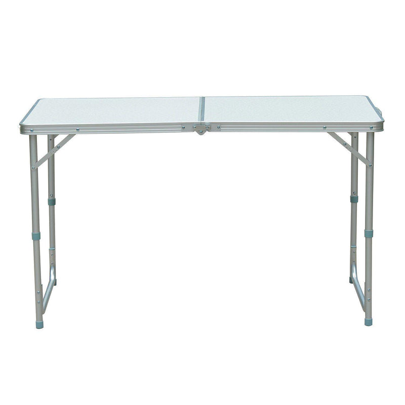 Tavolo da Campeggio Picnic Pieghevole Regolabile in Alluminio 120x60x54/70 cm 