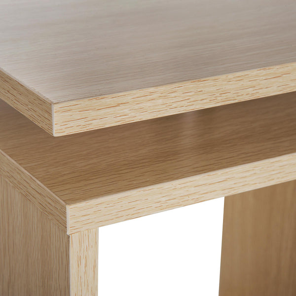 acquista Couchtisch aus MDF Naturholz 77x40x44 cm