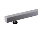 Tavolino Laterale da Letto Divano Poltrona con Piano in Vetro Temperato e 4 Piedini Metallo bianco 40x30x45 cm 