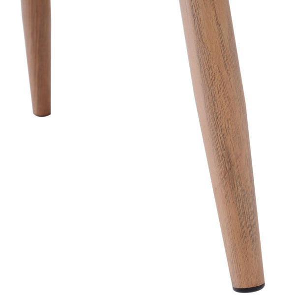 sconto Runder Couchtisch aus Holz und weißem Metall Ø80x45 cm