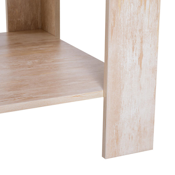 Niedriger Couchtisch auf 2 Ebenen Helles Eichenholz 110x65x47 cm acquista