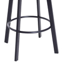 Set da Bar Stile Industrial Tavolino e 2 Sgabelli Altezza Regolabile in Acciaio e Legno 