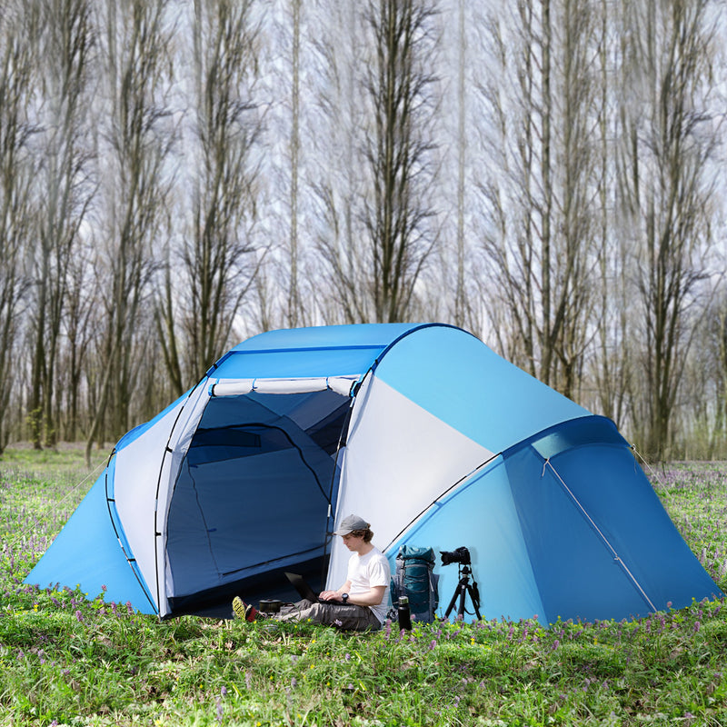 Tenda da Campeggio per 6 Persone 460x230x195 cm 