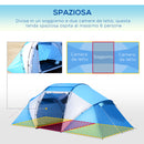 Tenda da Campeggio per 6 Persone 460x230x195 cm 