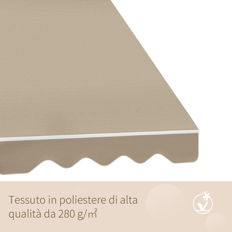 Tenda da Sole Avvolgibile a Parete a Caduta Impermeabile Beige 180x70 cm 
