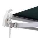 Tenda da Sole Avvolgibile Manuale a Parete Tessuto di Poliestere Verde 2.5x2m 