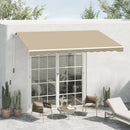 Tenda da Sole Avvolgibile Parasole a Parete Manuale Impermeabile Beige 2.5x2m 