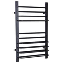 Scaldasalviette Elettrico 200W da Parete Nero 50x18x80 cm 