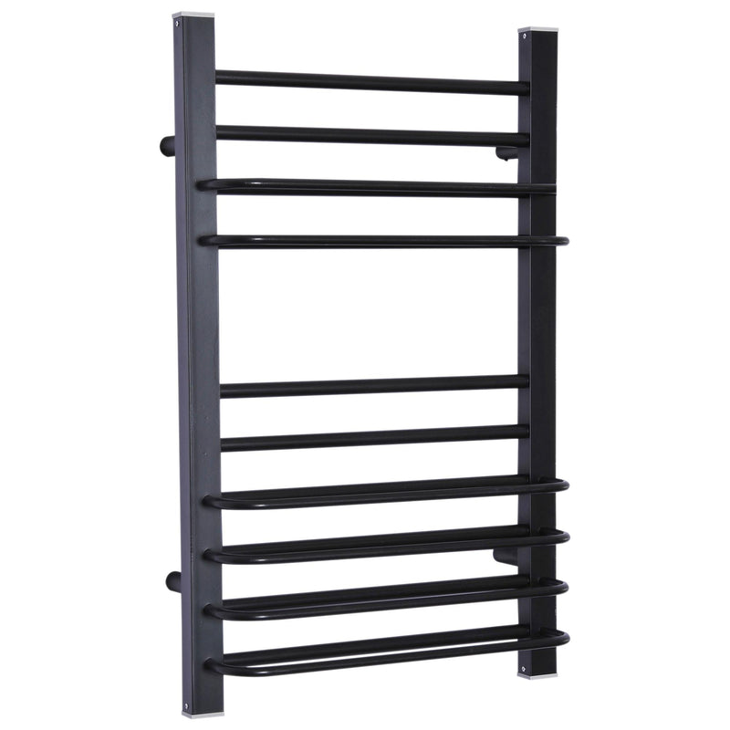 Scaldasalviette Elettrico 200W da Parete Nero 50x18x80 cm 