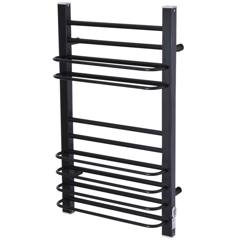 Scaldasalviette Elettrico 200W da Parete Nero 50x18x80 cm 