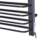 Scaldasalviette Elettrico 200W da Parete Nero 50x18x80 cm 