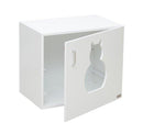 Lettiera per Gatti in MDF Bianco 63x53.5x41 cm 