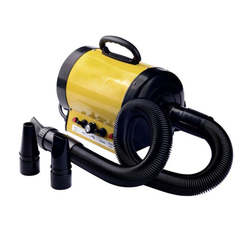 Phon per Animali Domestici 2400W Velocità e Temperatura Regolabili Giallo 