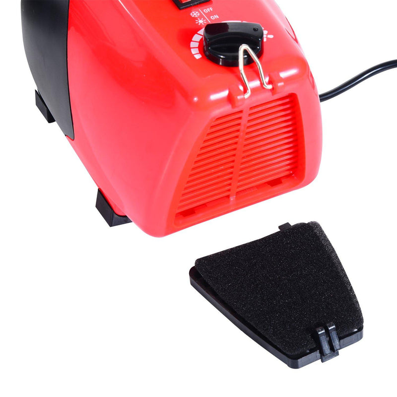 Soffiatore per Cani 2400W Ø26x40 cm Rosso e Nero 