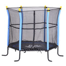 Trampolino Tappeto Elastico per Bambini Ø155x122.5 cm con Rete di Sicurezza Nero e Blu 
