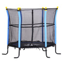 Trampolino Tappeto Elastico per Bambini Ø155x122.5 cm con Rete di Sicurezza Nero e Blu 