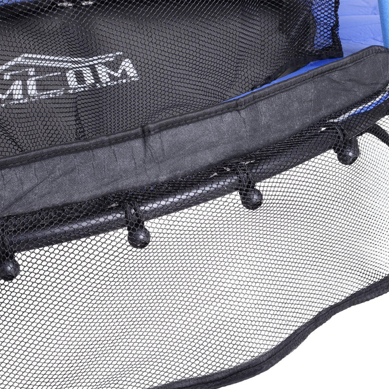 Trampolino Tappeto Elastico per Bambini Ø140x162 cm con Rete di Sicurezza Nero e Blu 