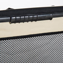 Trasportino Pieghevole per Cani e Gatti Crema nero 60x42x42 cm 