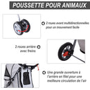 Passeggino per Canii Pieghevole Grigio 75x45x97 cm 