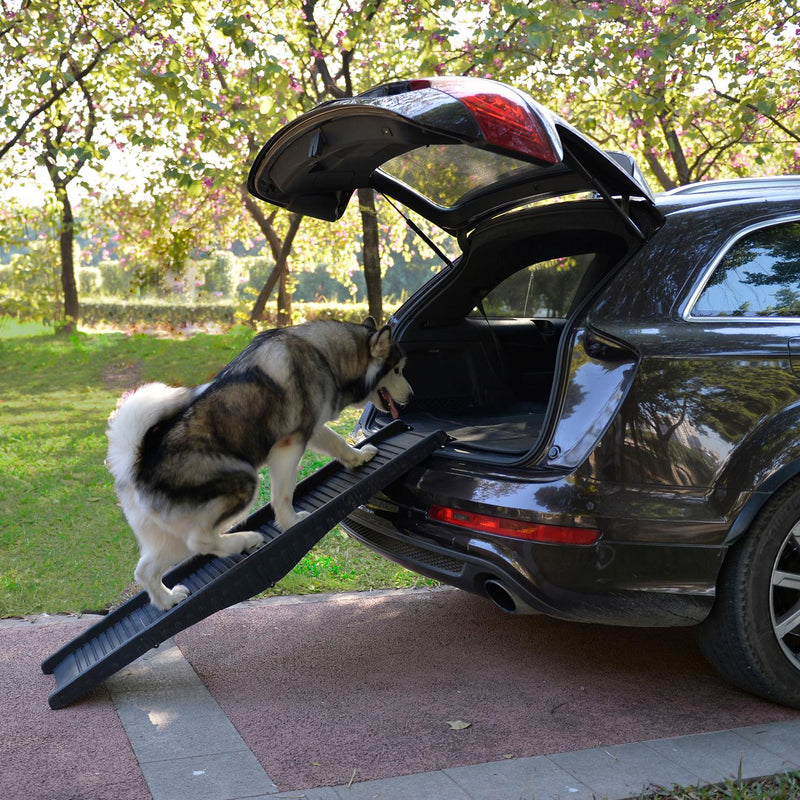 Rampa Auto per Cani Pieghevole in Plastica 152x43x4 cm 