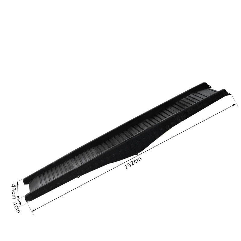 Rampa Auto per Cani Pieghevole in Plastica 152x43x4 cm 