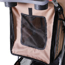 Passeggino per Cani Pieghevole Caffè 75x45x97 cm 