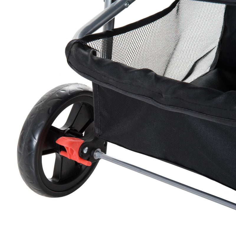 Passeggino per Cani Pieghevole Nero 77x47x101 cm 