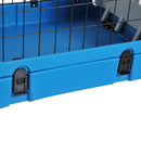 Gabbia Pieghevole per Animali Domestici in Plastica e Acciaio Blu 68x46x53 cm 