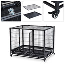 Box per Cani da Interno Esterno con Rotelle 92×62×75 cm 