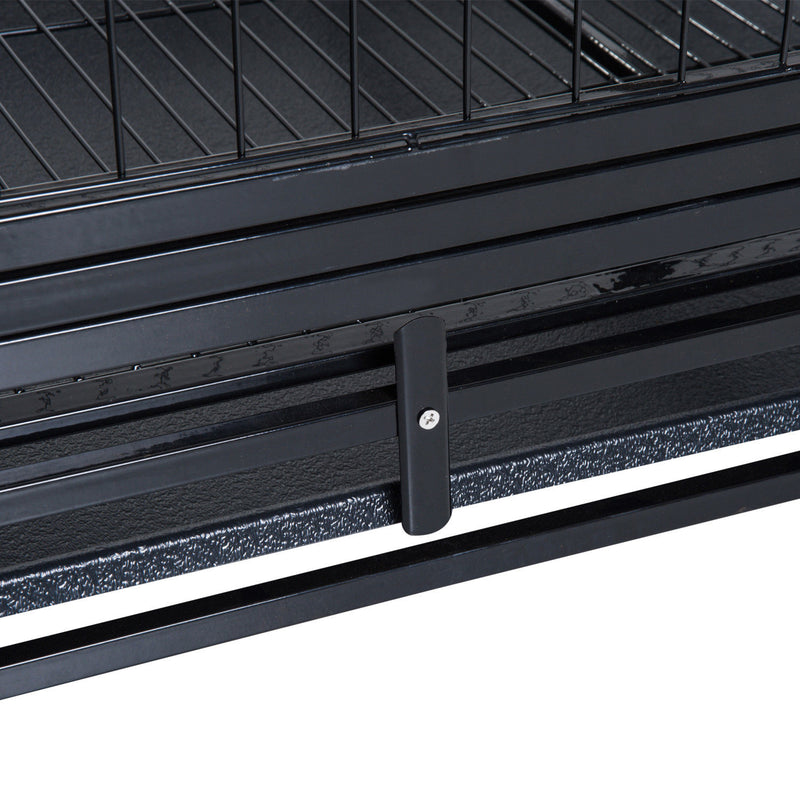 Box per Cani da Interno Esterno con Rotelle 92×62×75 cm 