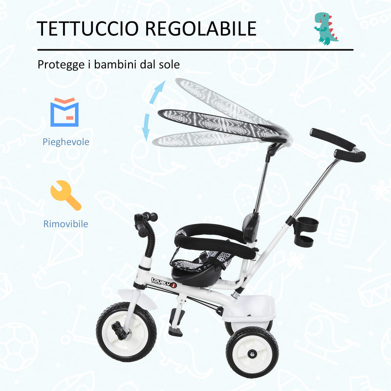 Triciclo per Bambini Maniglione Parasole Barra di Protezione in Metallo Deluxe 