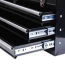 Cassetta Porta Attrezzi da Officina in Metallo Nero 54x22x29 cm 