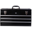 Cassetta Porta Attrezzi da Officina in Metallo Nero 54x22x29 cm 