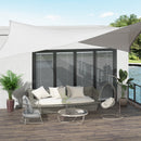 Tenda Vela da Giardino 4x6m in PE Crema 
