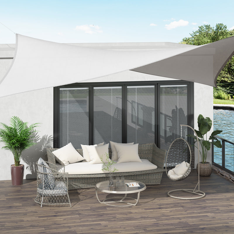 Tenda Vela da Giardino 4x6m in PE Crema 
