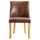 Sedia Imbottita Design Moderno in Pelle PU Marrone 
