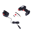 Compressore ad Aria Portatile con Pompa Elettrica Ricaricabile per Auto Moto Bici Nero e Rosso 