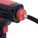 Compressore ad Aria Portatile con Pompa Elettrica Ricaricabile per Auto Moto Bici Nero e Rosso 